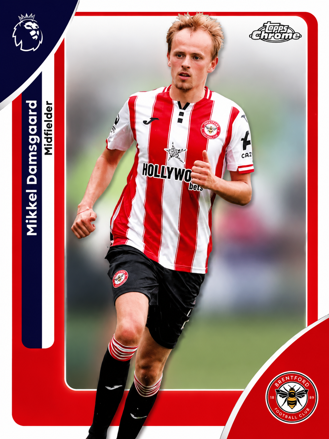 Card Topps Chrome Mikkel Damsgaard – Brentford – Midfielder
