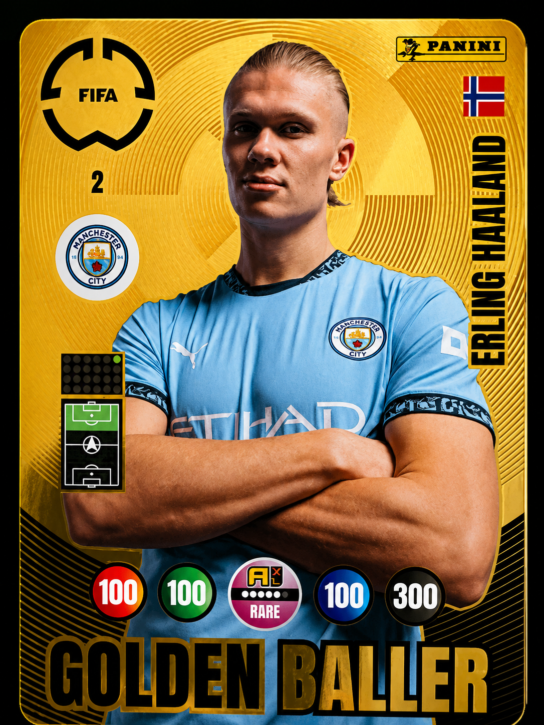 Card Panini Erling Haaland – Golden Baller – Manchester City