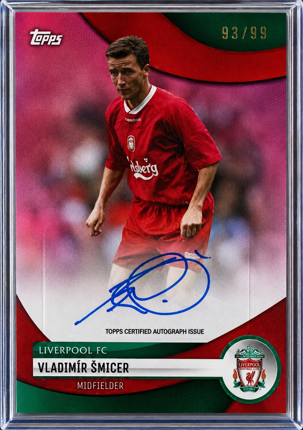Card Topps Vladimir Šmicer – Certified Autograph – Liverpool FC – 93/99