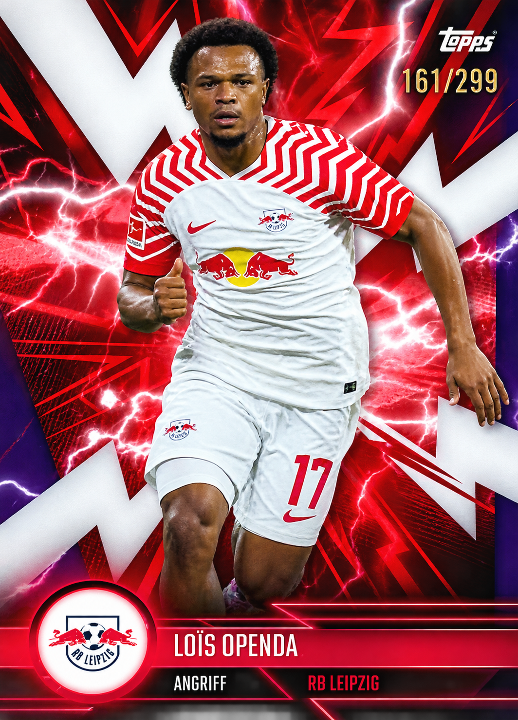Card Topps Loïs Openda – RB Leipzig – 161/299