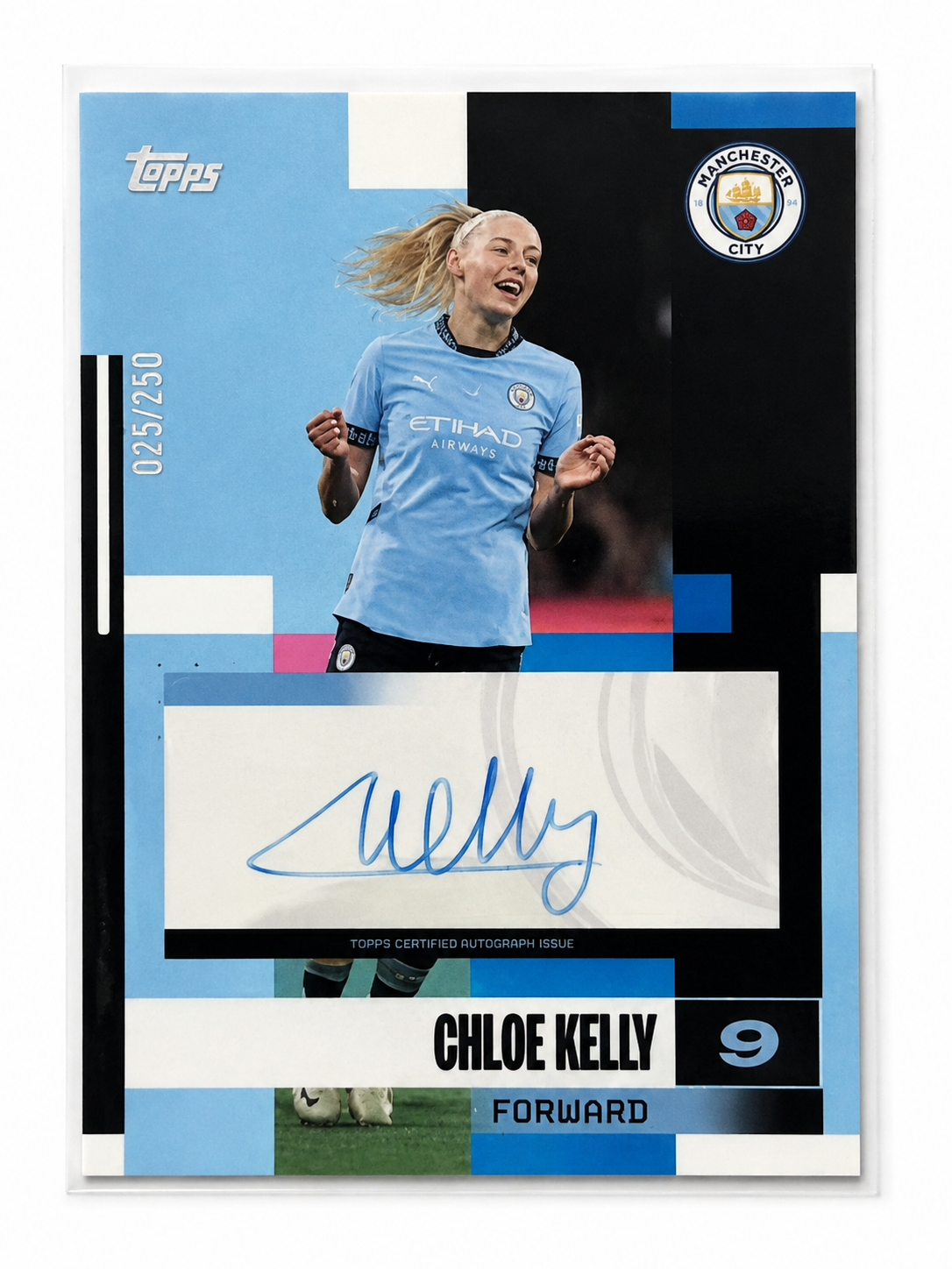 Chloe Kelly – Topps Certified Autograph 025/250 Manchester City