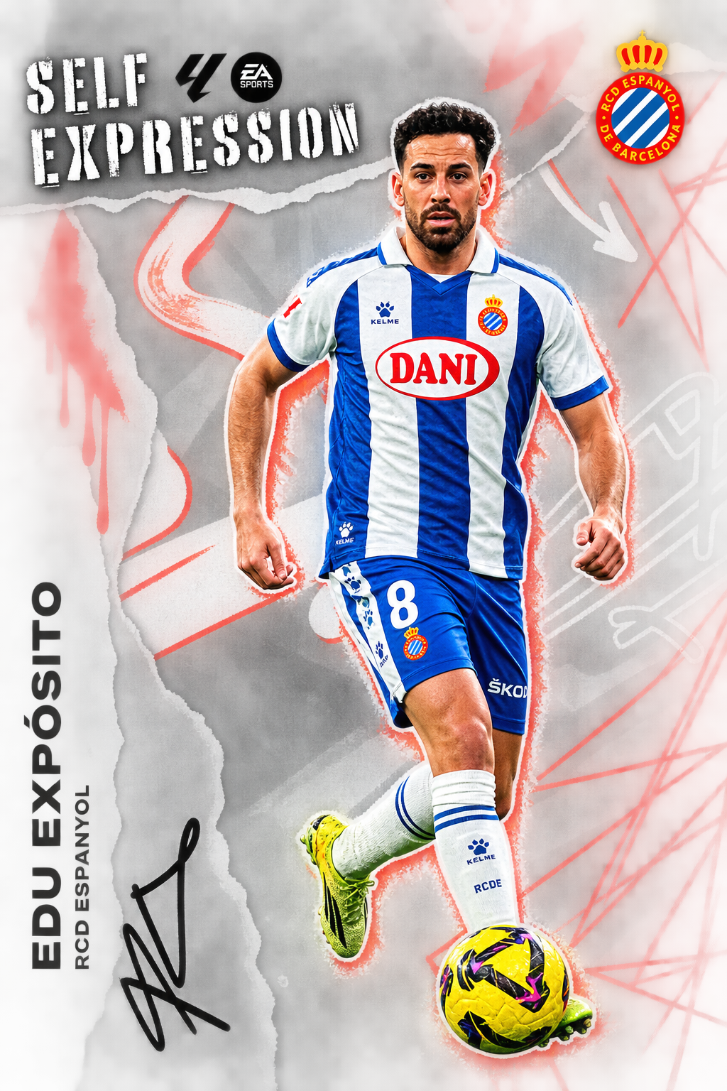 Card Topps Self Expression – Edu Expósito – RCD Espanyol