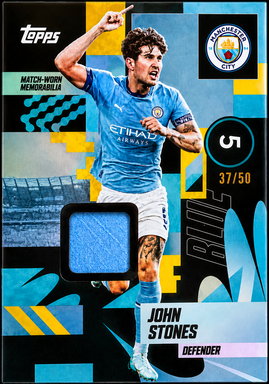 Card Topps John Stones – Manchester City – 37/50 – Relic