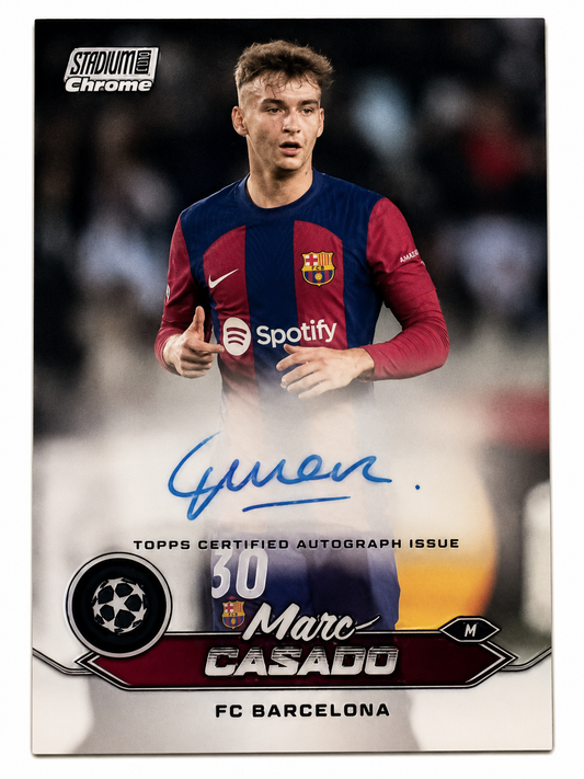 Marc Casadó – Topps Stadium Club Chrome Certified Autograph