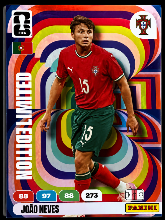 Card Panini João Neves – Limited Edition – Portugalia